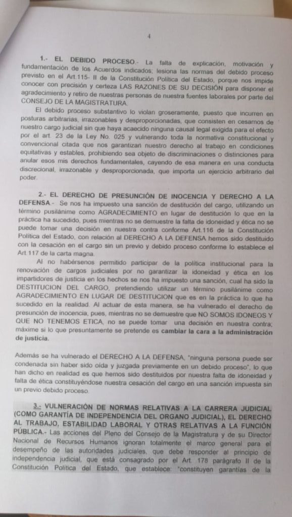 21 jueces piden restitución al cargo jurisdiccional 3 JUECES 3