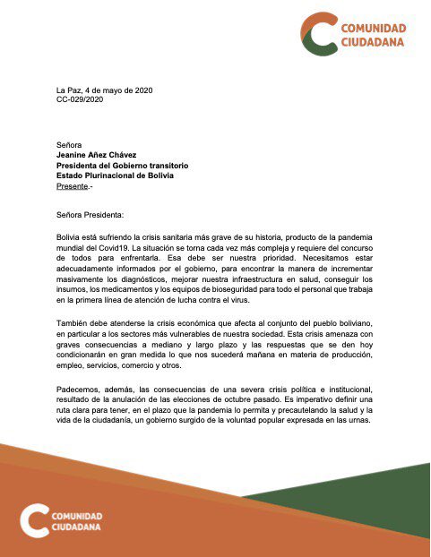Mesa plantea a la presidente llamar a un diálogo nacional por el COVID-19 1 MESA