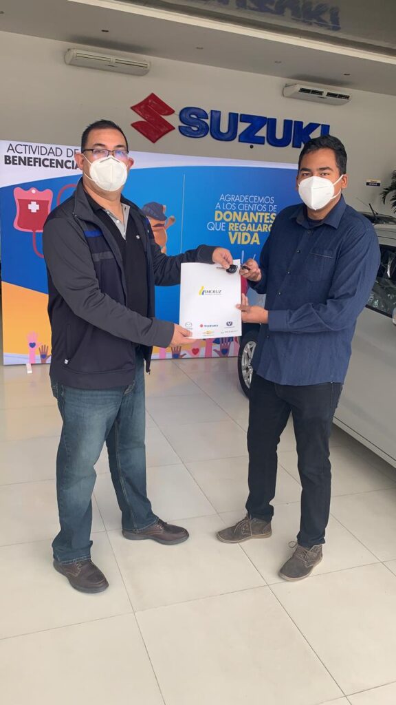 Donante de plasma ganó un cero kilómetros en campaña benéfica de Imcruz 1 GANADOR 1