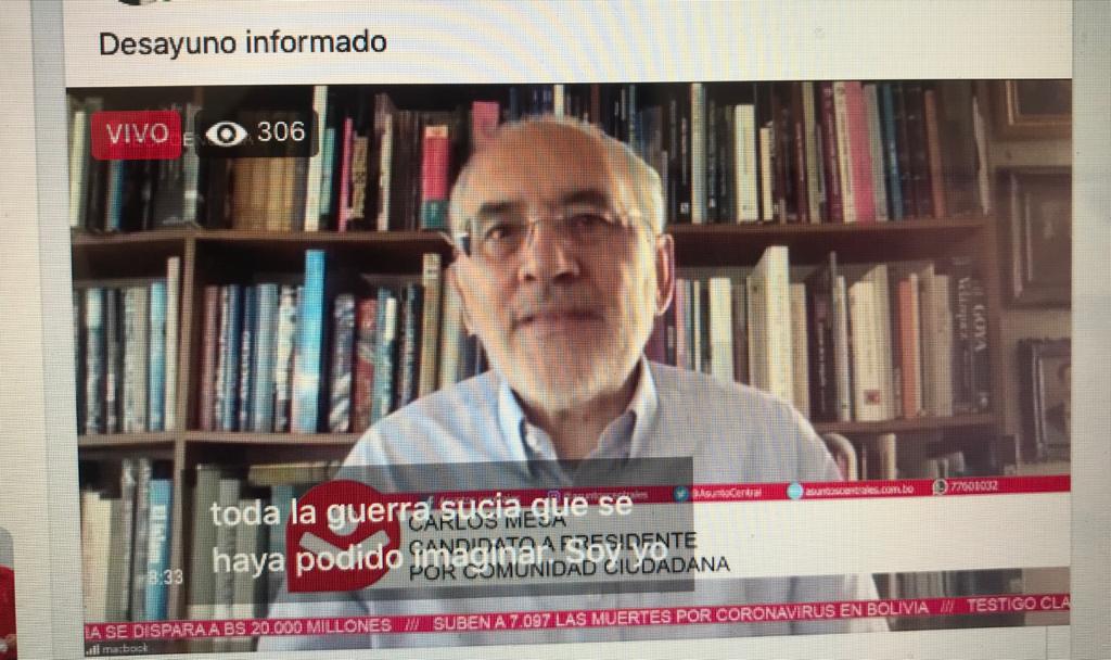Mesa: “El que frenó al MAS fui yo, Áñez llegó después que Evo huyó del país” 1 MESA