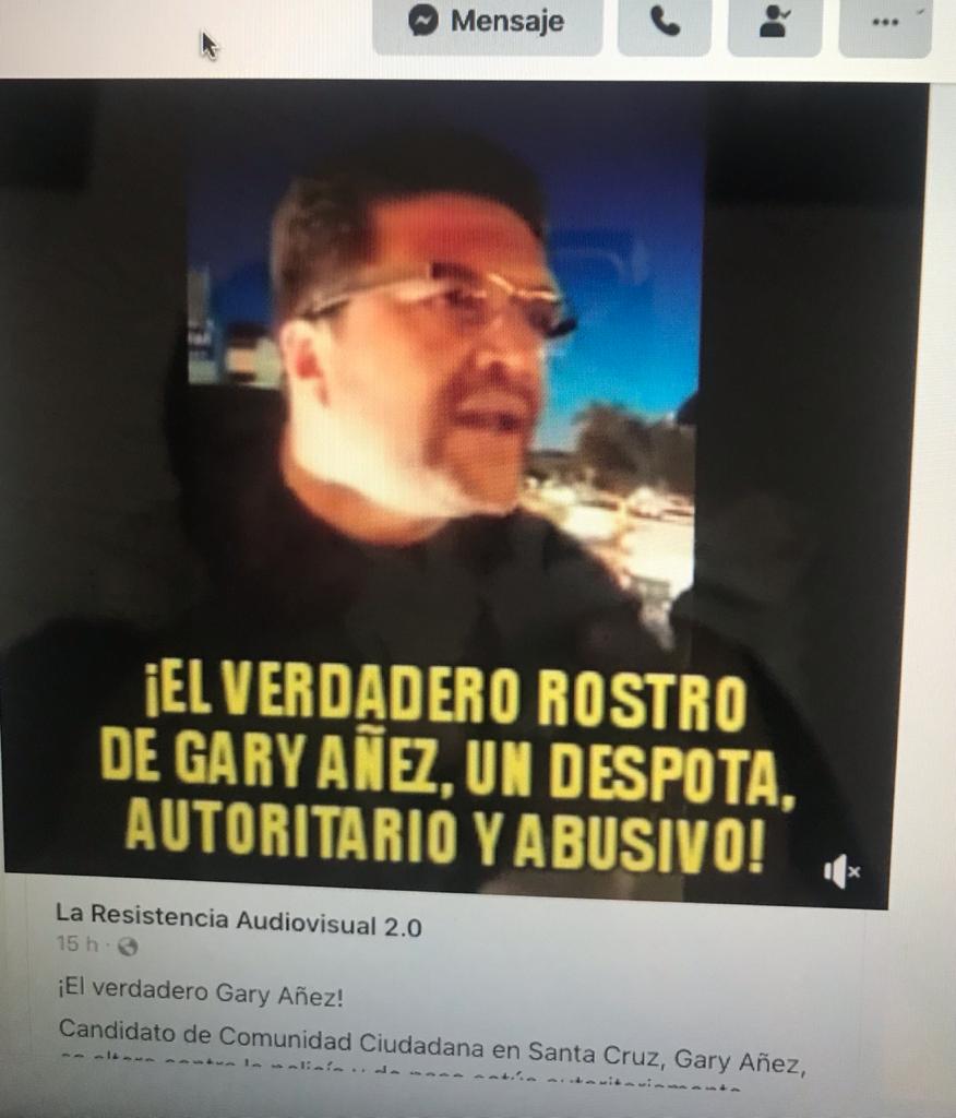 Suman ataques contra el candidato Gary Áñez, que sube en la preferencia electoral 1 ATAQUE 1