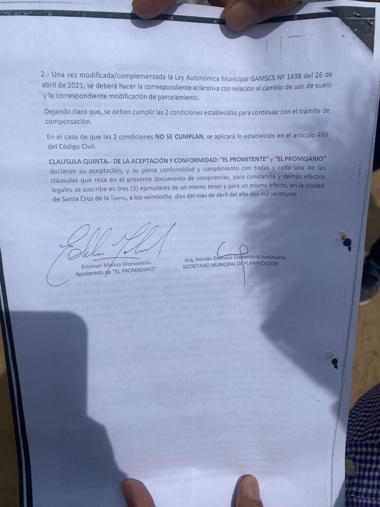 El alcalde destapa e inicia reversión de la entrega de un terreno edil a privados, valuados en $us 3 millones 3 AREA 3