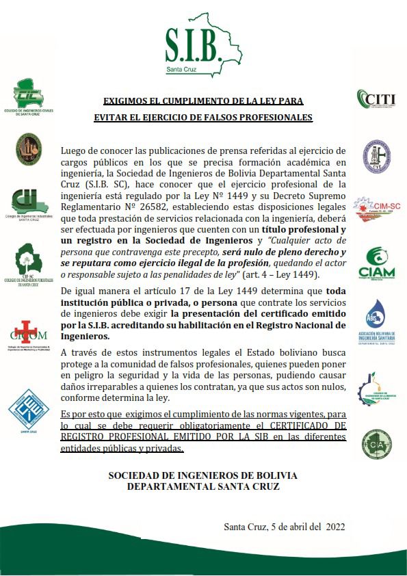 La Sociedad de Ingenieros exige que las obras sean realizadas por profesionales certificados 1 INGE