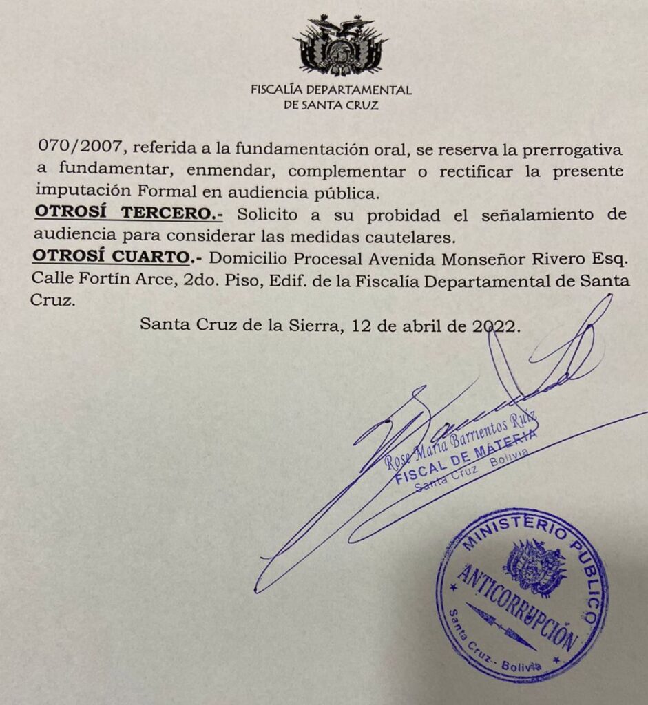 Fiscalía imputa a Costas, Aguilera y Saavedra por desvíos de fondos; piden 6 meses de detención 3 costas 4