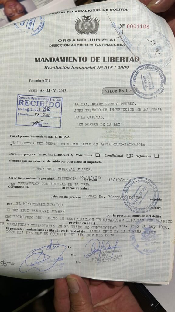 Del Castillo dice que Sandoval fue liberado y distinguido en la gestión de Carlos Romero 1 LIBRE