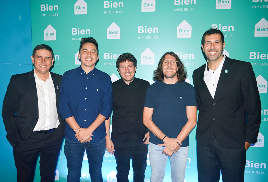 Pablo Vaca Pereira Ian Vega Leo y Bruno Ferrante y Jeremias Castro director de comunicacion Bien Inmuebles