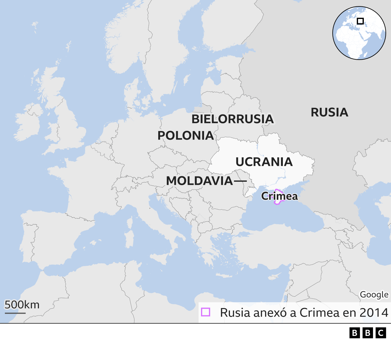 Rusia y Ucrania: 4 claves para entender el inicio de la operación de Putin 4 Mapa de Ucrania