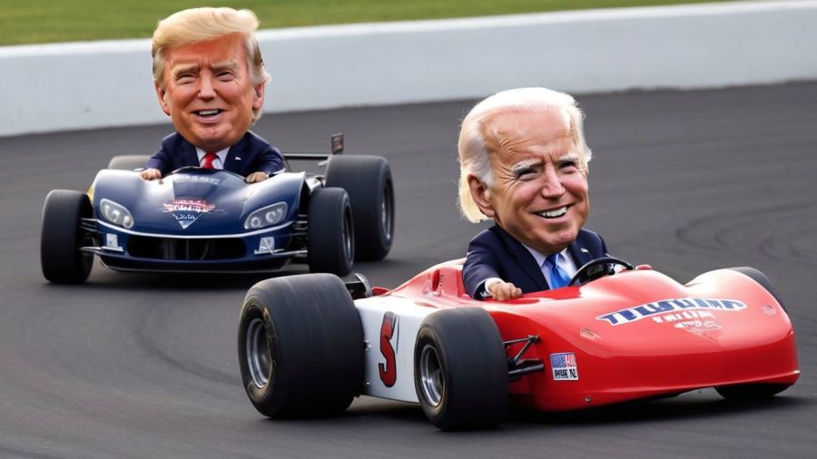 Biden contra las cuerdas: 60% cree que estaba mejor con Trump 1 Biden y Trump en una imagen generada con IA