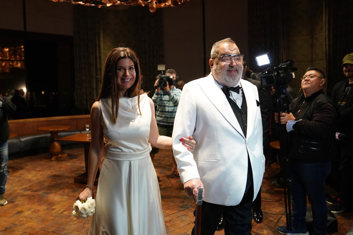 El casamiento de Jorge Lanata con Elba Marcovecchio. Foto Juano Tesone 