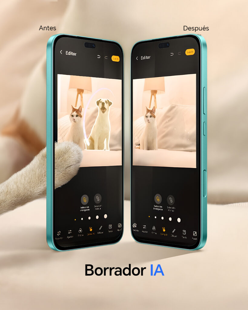Edición inteligente desde el celular: HONOR 400 Liteintegra Borrador IA y Pintura AI 1 prensa borradoria