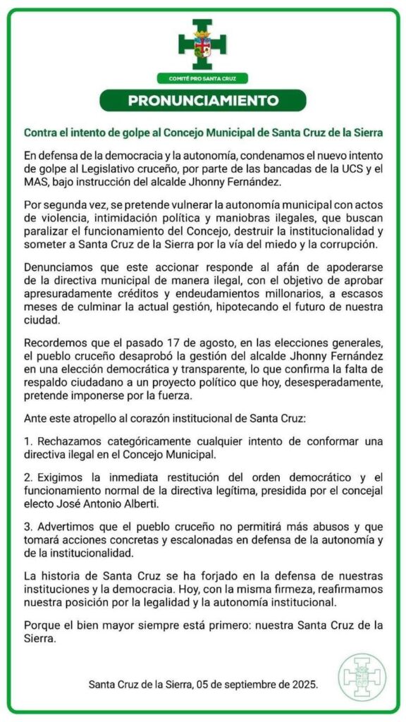 Comité Pro Santa Cruz: ¿árbitro moral o actor político? 1 IMG 8825