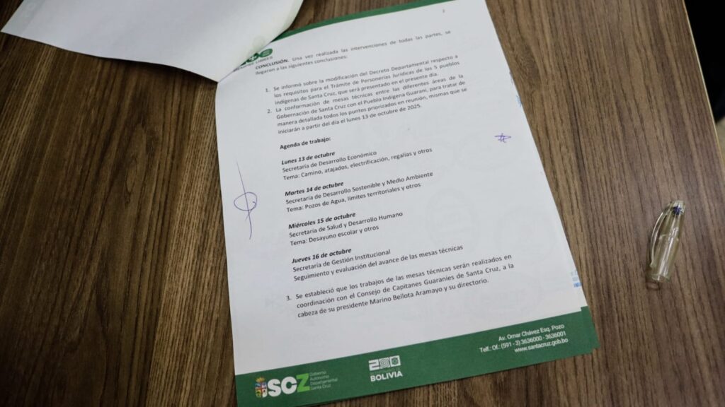 Gobernación y dirigentes guaraníes conforman mesas técnicas de trabajo y se levanta el bloqueo en Abapó y Mora 1 b3f93d6b cc63 4d39 bbcd b77ef49e749f