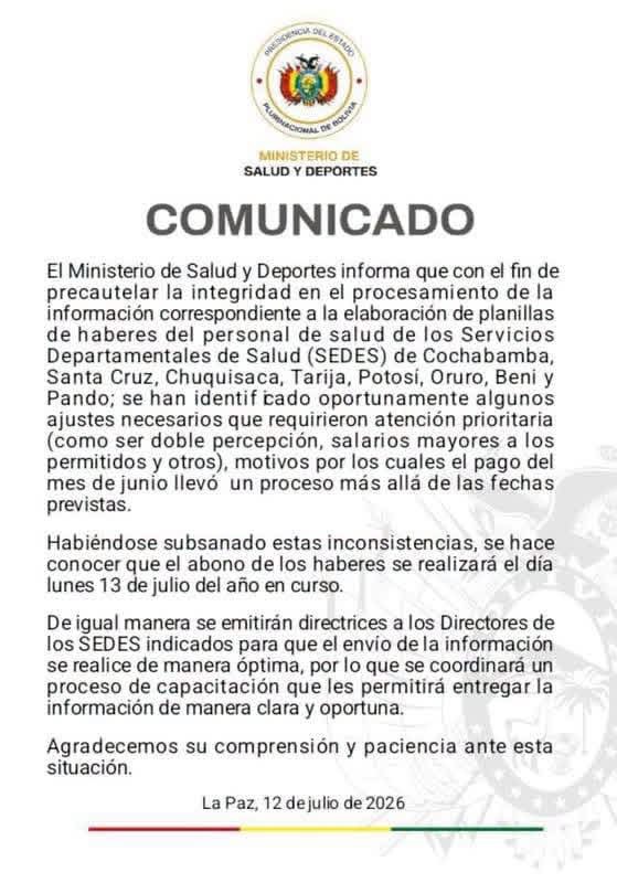 Tras anuncio de paro, Salud confirma pago de salarios para este lunes 1 IMG 3628
