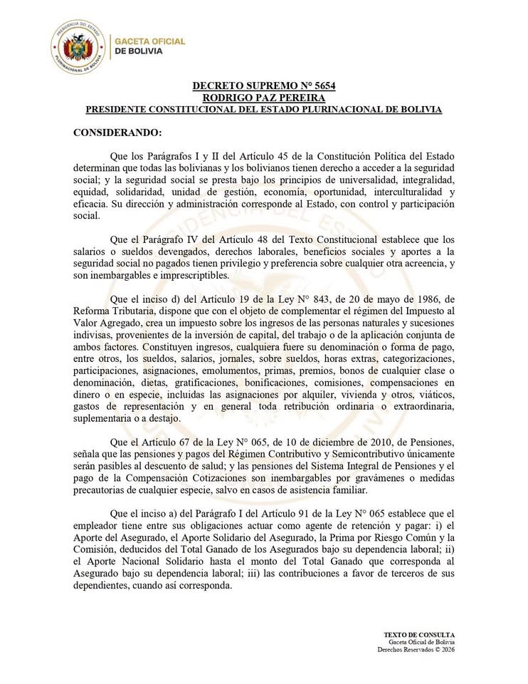 Gobierno limita descuentos por planilla a funcionarios y jubilados con el DS 5654 1 IMG 3649